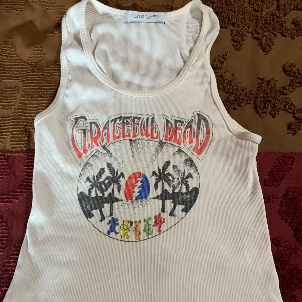 Grateful Dead Sunset Bears Graphic Rib Tank